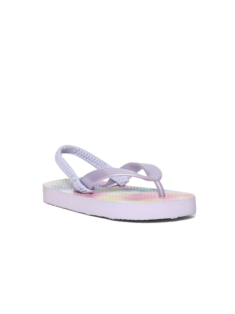 

The Childrens Place Girls Lavender & Pink Printed Backstrap Thong Flip-Flops