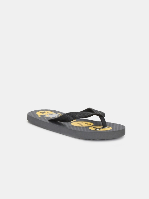 

The Childrens Place Boys Black & Yellow Printed Thong Flip-Flops