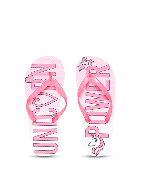 

The Childrens Place Girls Pink & White Printed Thong Flip-Flops