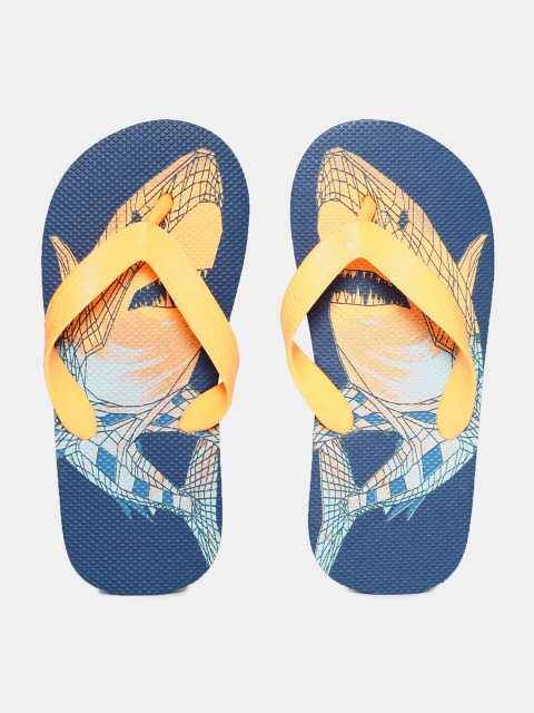 

The Childrens Place Boys Blue & Yellow Printed Thong Flip-Flops