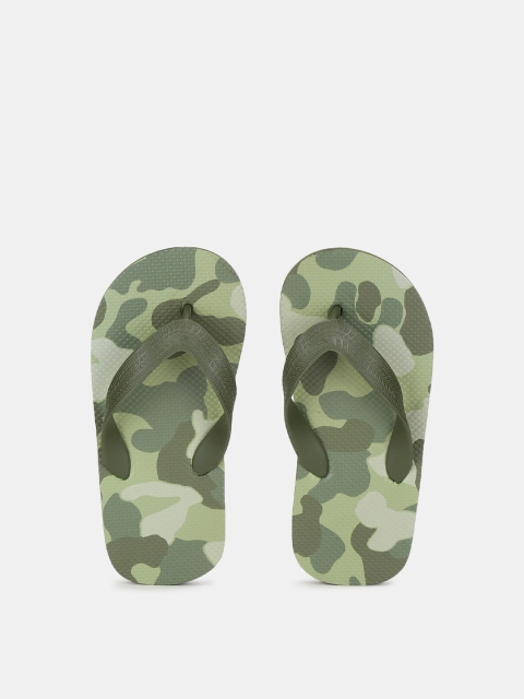 

The Childrens Place Boys Olive Green Camouflage Printed Thong Flip-Flops