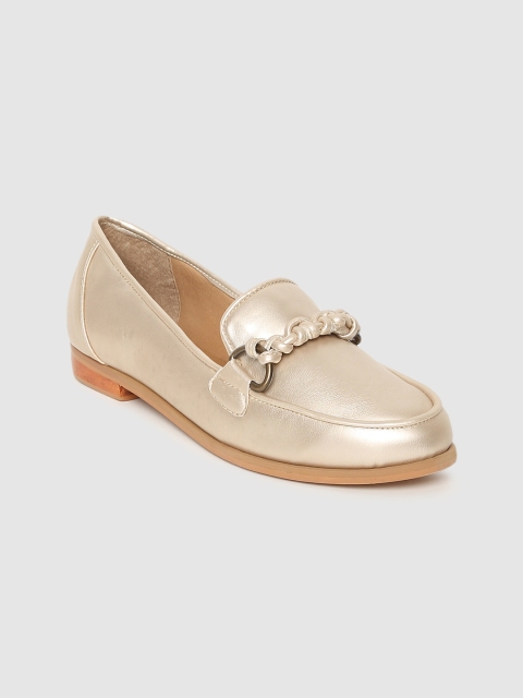 

Roadster Women Gold-Toned Horsebit Loafers