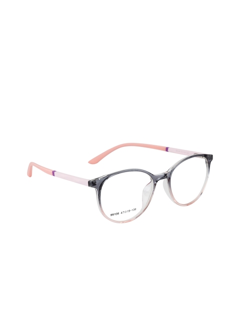 

Gold Berg Unisex Transparent & Grey Colourblocked Full Rim Round Frames GB-99108_PINK