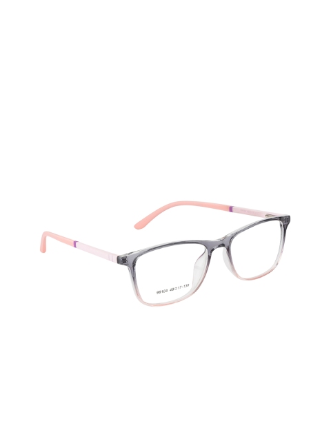 

Gold Berg Unisex Pink & Transparent Solid Full Rim Rectangle Frames