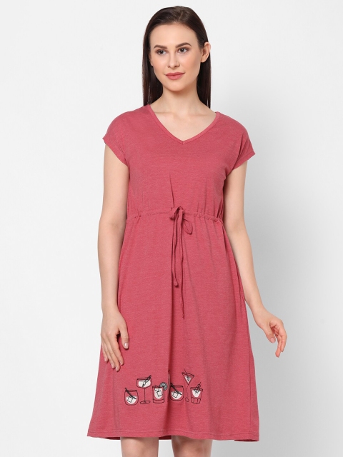 

Mystere Paris Red Printed Nightdress