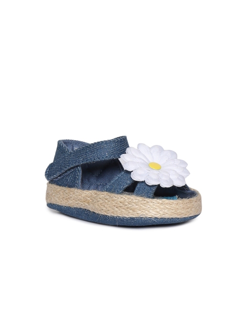 

The Childrens Place Infant Girls Blue 3D Daisy Denim Sandals
