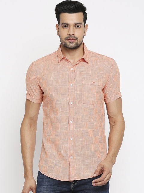 

Mufti Men Orange Slim Fit Solid Casual Shirt