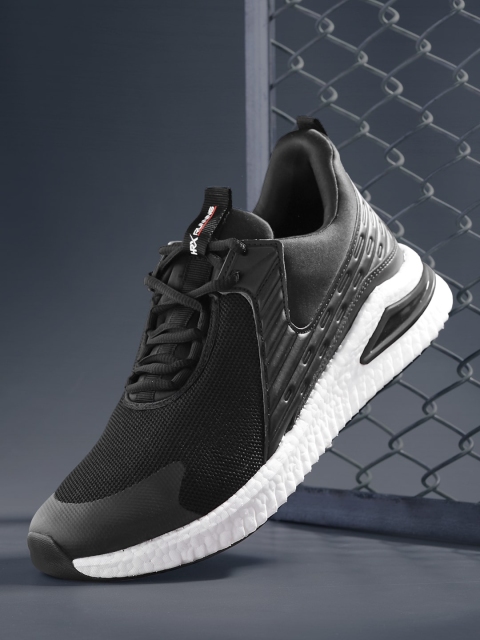

HRX by Hrithik Roshan Men Black Woven Design Atom Running Shoes
