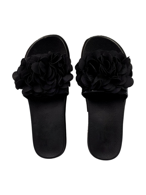 

Pampy Angel Women Black Embellished Water-Resistant Sliders