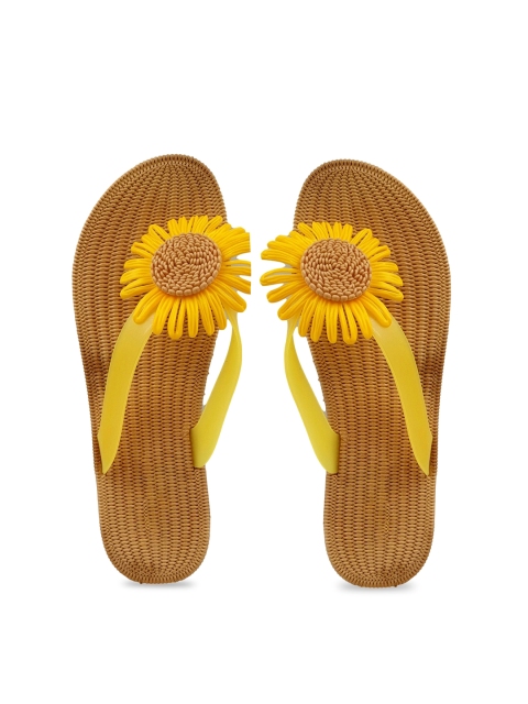 

Pampy Angel Women Yellow Embellished Water-Resistant Thong Flip-Flops