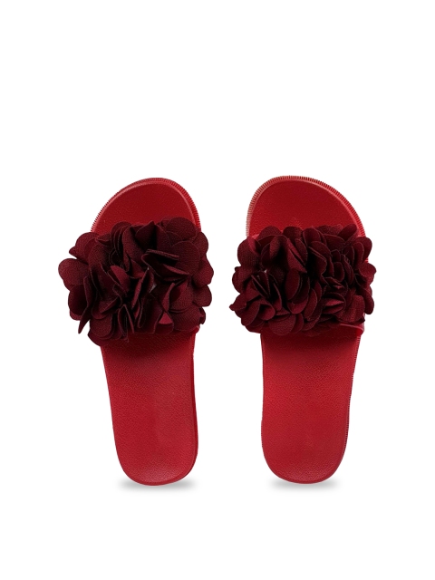 

Pampy Angel Women Red Embellished Water-Resistant Sliders