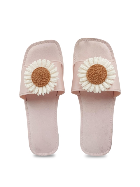 

Pampy Angel Women Pink & White Embellished Water Resistant Sliders