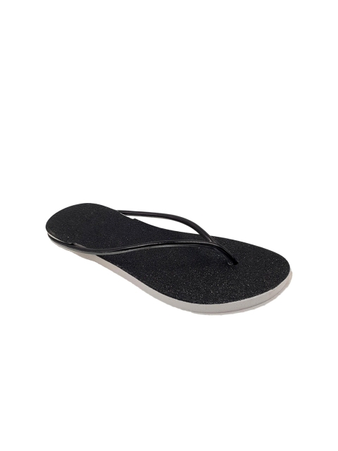 

Pampy Angel Women Black Solid Water-Resistant Thong Flip-Flops