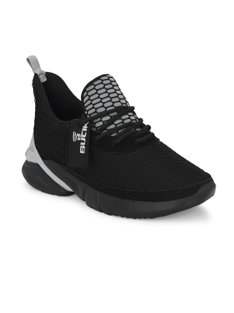 

BUCIK Men Black Mesh Running Shoes