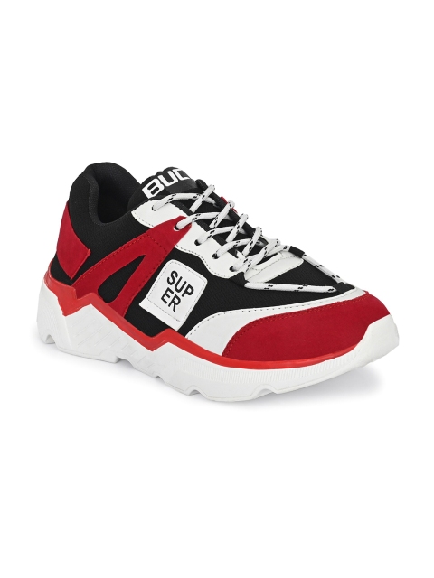 

BUCIK Men Red & Black Mesh Running Shoes