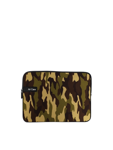 

AirCase Unisex Brown & Olive Green Printed 15" Laptop Bag