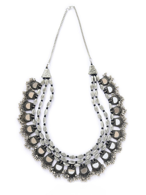 

Amoliconcepts Silver-Toned German Silver Mirror Necklace
