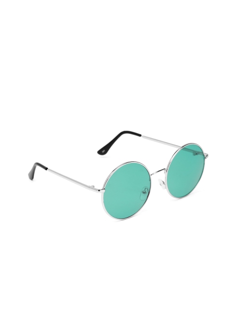 

FUZOKU Men Green Lens & Silver-Toned Round Potter Sunglasses FZKSS2020SG0159
