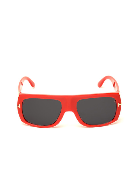 

FUZOKU Men Black Lens & Red Sports Sunglasses with UV Protection FZKSS2020SG0155