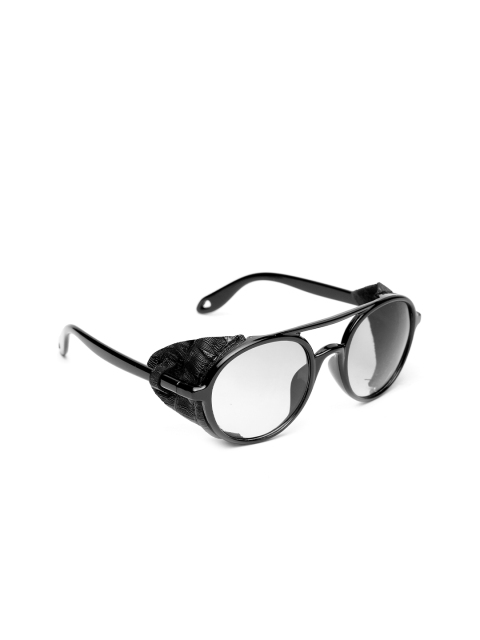 

FUZOKU Men Black Lens & Black Round Sunglasses FZKSS2020SG0084