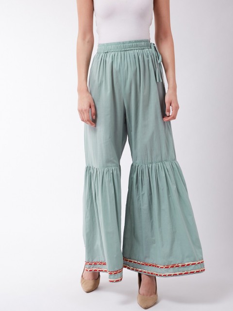 

InWeave Women Teal & Pink Solid Sharara