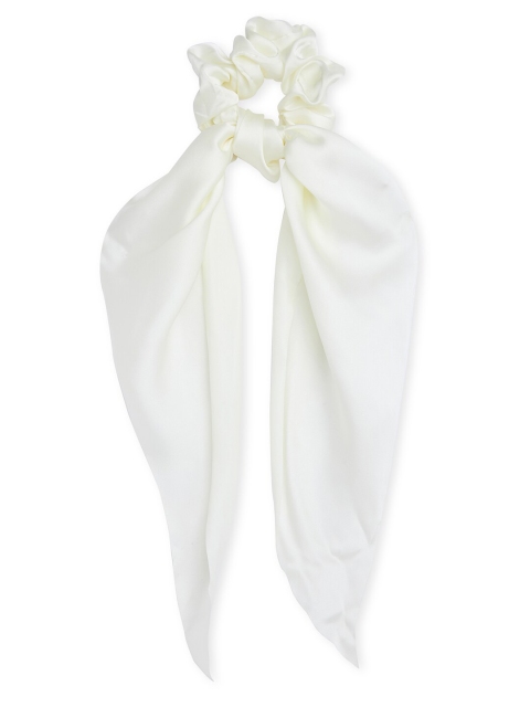 

ToniQ Off-White Hair Scrunchi Scarf Rubber Band