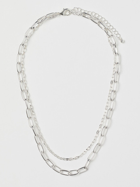 

H&M Women Silver Two-Strand Necklace