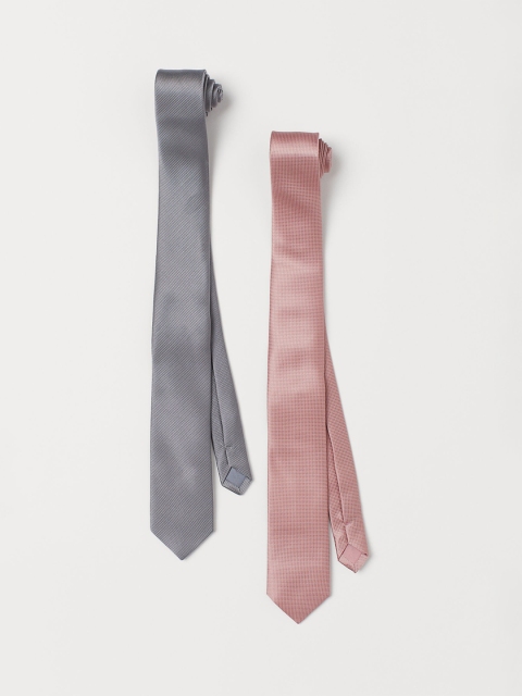

H&M Men Grey & Pink 2-Pack Ties