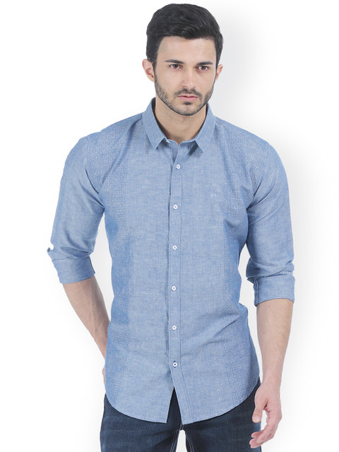 

Basics Blue Slim Fit Casual Shirt