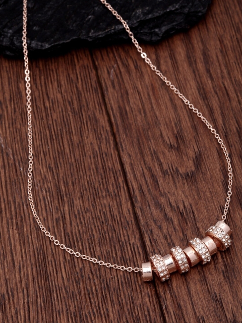

Ferosh Rose Gold Alloy Open Necklace