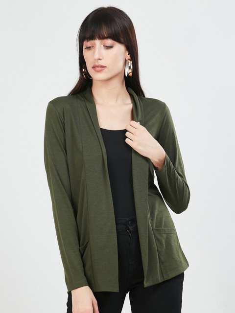

max Women Green Shrug, Olive