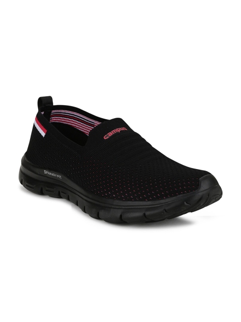

Campus Women Black Mesh Walking Shoes