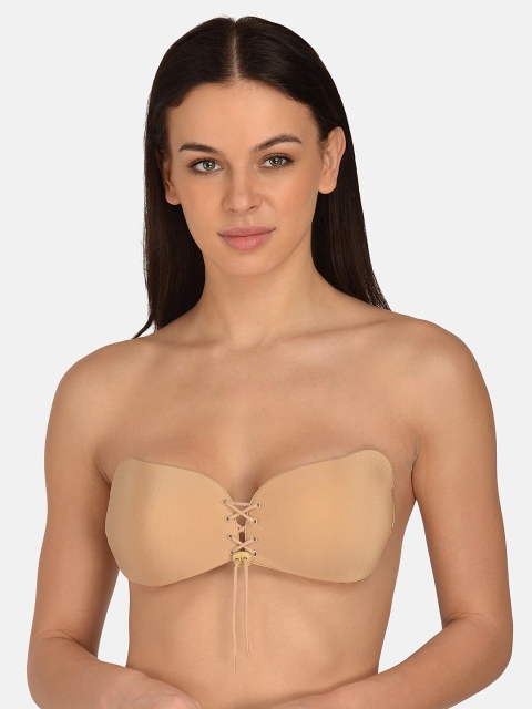 

mod & shy Beige Solid Non-Wired Lightly Padded Plunge Bra MSA04