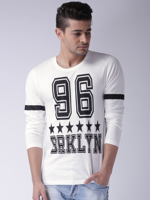 

Moda Rapido White Printed T-shirt