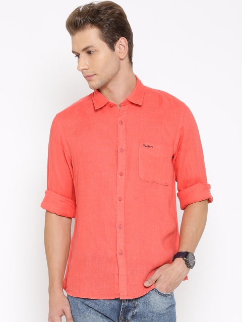 

Pepe Jeans Men Coral Orange Casual Shirt