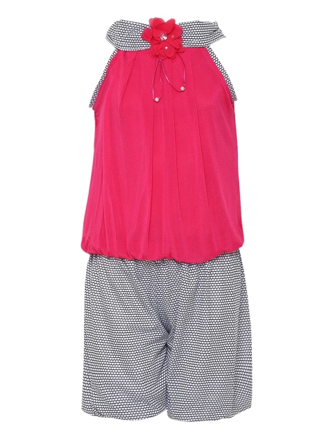 

Aarika Girls Pink & White Solid Top with Palazzos