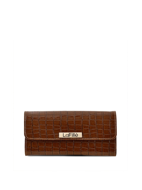 

LaFille Women Tan Brown Textured Envelope