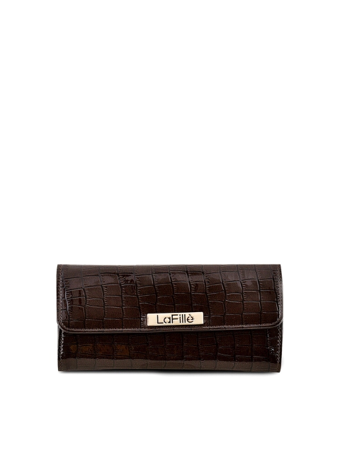 

LaFille Women Brown Textured Two Fold Wallet