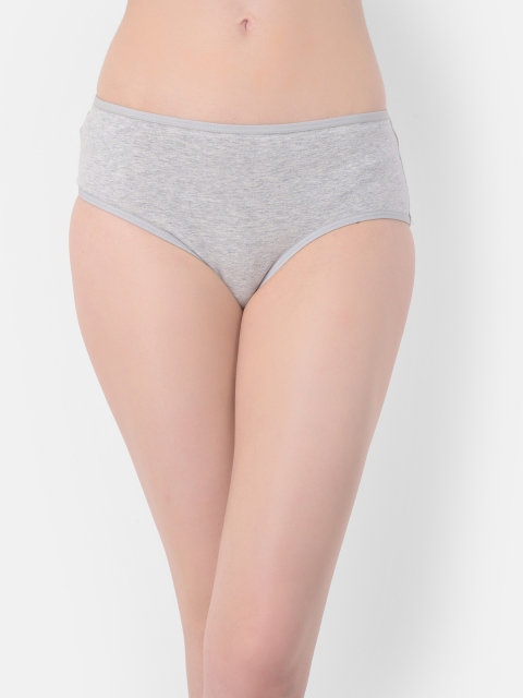 

Clovia Women Grey Melange Solid Hipster Briefs PN3297Q053