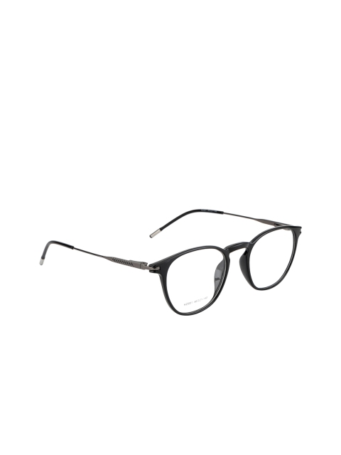 

Ted Smith Unisex Black Solid Full Rim Oval Frames TS-KO001_BLK