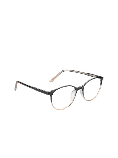 

Ted Smith Unisex Black & Grey Solid Full Rim Oval Frames TS-86308_C-GRY