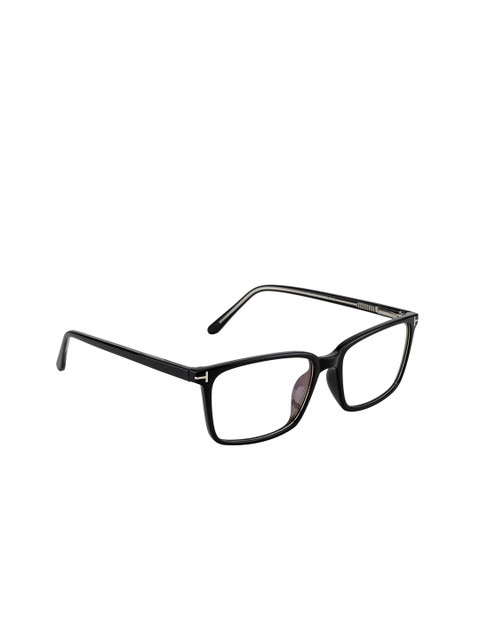 

Ted Smith Unisex Black Solid Full Rim Rectangle Frames TS-86303
