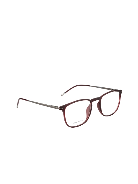 

Ted Smith Unisex Maroon & Gunmetal-Toned Solid Full Rim Rectangle Frames TS-KO008