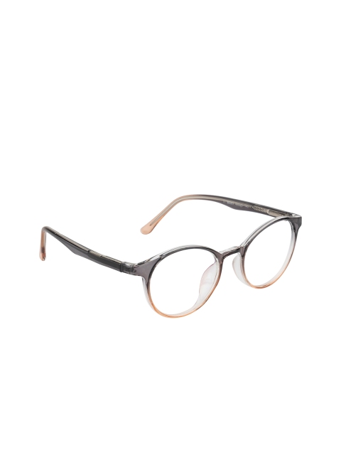 

Ted Smith Unisex Grey & Beige Solid Full Rim Oval Frames TS-86307_C-GRY