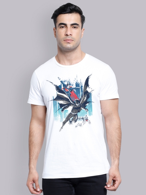 

Free Authority Men White Printed Round Neck Justice League T-shirt