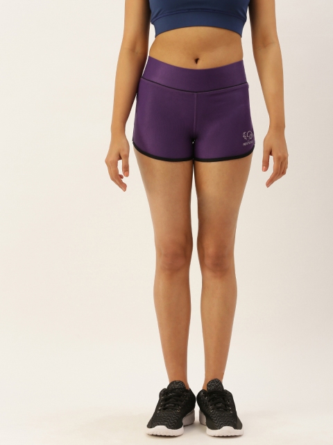 

Restless Women Purple Solid Regular Fit Sports Shorts