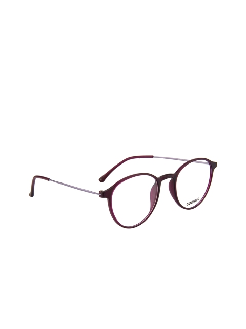 

Gold Berg Unisex Purple & Silver-Toned Solid Full Rim Oval Frames GB-JNSP1002_C7