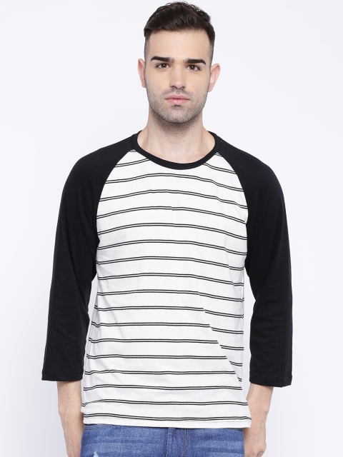 

Moda Rapido Off-White & Black Striped T-shirt