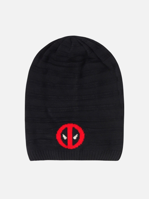 

Free Authority Men Black & Red Deadpool Printed Beanie