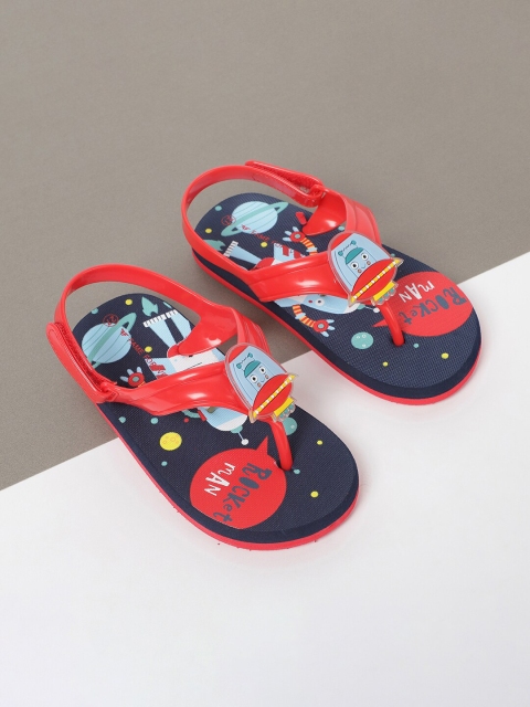 

Fame Forever by Lifestyle Boys Red & Navy Blue Printed Thong Flip-Flops